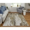 thumbnail image 2 of Feizy Aura Modern Abstract, Ivory/Gold/Brown, 12' x 18' Area Rug, Easy Care Stain Resistant Fade Resistant, Area Rug for Living Room and Bedroom, 2 of 9