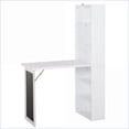 thumbnail image 2 of Desks Fold-Out Convertible Wall Mount Desk with Blackboard & Side Shelf, White | Particle Board, 2 of 10