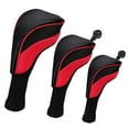 thumbnail image 4 of 3Pcs Durable Golf Driver Headcover Equipment Red, 4 of 8