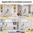 thumbnail image 5 of Easter Kitchen Curtains Window Panels, Spring Rabbit Eggs Flowers Leaves Grey Plaid Insulated Window Treatment Curtain, Grommet Curtains for Bedroom/Living Room/Bathroom, 2 Piece 52"Wx45"L, 5 of 8