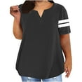 thumbnail image 2 of Xdegoge Plus Size Tops Womens Clothes Short Sleeve V Neck T Shirts Summer Trendy Loose Fit Tees Dressy Casual Blouses Oversized Tunic Tops Ropa Mujer Ofertas En Purchase History, 2 of 6