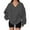 Grey, variant on Sweatshirt for Women Fall Winter Cute V Neck Oversized Sweat Shirts Pullover Tops