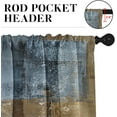thumbnail image 5 of Grey and Brown Kitchen Window Curtains Valance and Tier Set 36 Inch, Abstract Art Painting Rod Pocket Short Tier Curtain for Bathroom, Modern Small Cafe Drapes for Kitchen Decor, 5 of 6