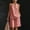 Pink, variant on Women's 2 Piece Short Sets Linen Sleeve V Neck Halter Matching Short Suit Summer Casual Oversized Outfits Light Blue XL(XL)