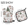 thumbnail image 2 of Yayeee Oven Mitts and Pot Holder Set of 4 Heat Resistant Kitchen Gloves Baking Hot Pad, White Nordic Christmas House, 2 of 5
