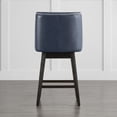 thumbnail image 6 of CHITA 26 inch Swivel Upholstered Counter Height Bar Stools with Full Back Set of 2,Faux Leather in Navy Blue, 6 of 9