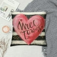 thumbnail image 2 of Qinduosi Valentines Day Pillow Covers Set of  Black White Stripes Pink Love Heart Valentine Decorative Throw Pillow Covers Farmhouse Outdoor Linen Pillow Cases for Anniversary Wedding Sofa Couch, 2 of 5