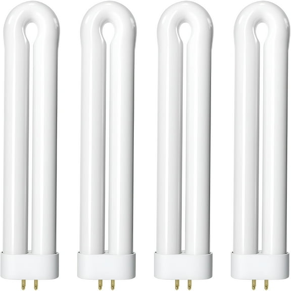 HIBIBUD Bug Zapper Replacement Light Bulb for 15W Insect Attracting Lamp with 4-Pin Base,Full 15W-BL U Shaped Twin Tube Bulb for Outdoor Mosquito Zapper,4 Pack