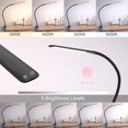 LED Desk Lamp with Clamp, 10W Gooseneck Lamps Touch Control,Swing Arm