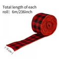 thumbnail image 4 of 19.6ft Lattice Christmas Wired Edge Ribbons Black Red Plaid Ribbon Black White Buffalo Plaid Ribbon and Burlap Craft Ribbon for DIY Gift Wrapping Christmas Crafts Decoration, 4 of 10