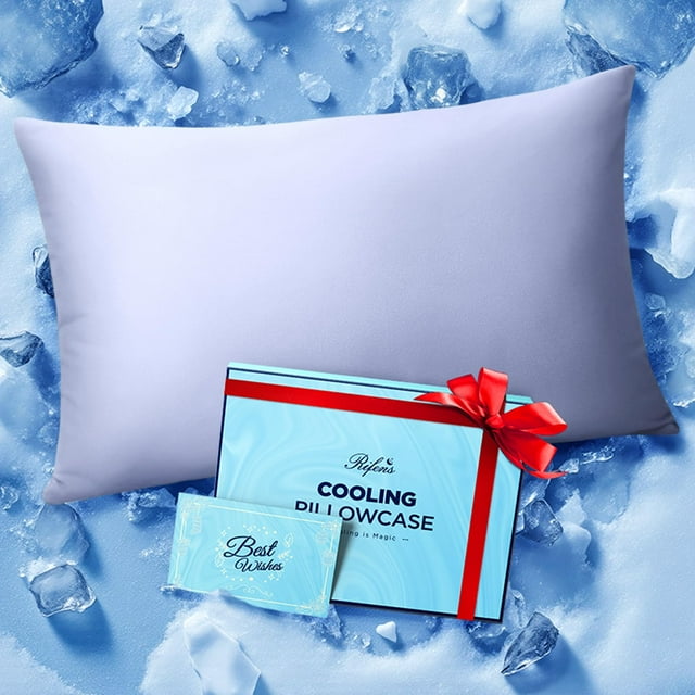 Funda de almohada Rifens Ice Cooling para personas que duermen en caliente, color morado