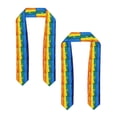 thumbnail image 2 of Fotbe Rainbow Colored Printed Class of 2024 Graduation Stole, 2 of 7