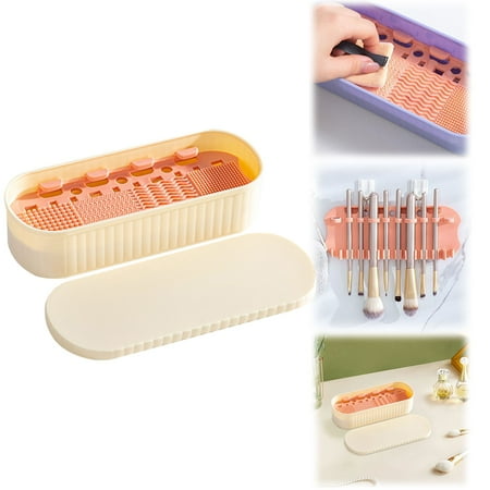 

Makeup Brush Cleaning Box Silicone Makeup Egg Cleaning Set Makeup Washing Bowl Storage Box Powder Puff Drying Rack Tool