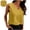Yellow, variant on Women's Solid Color V-Neck Tank Top with Back Pleats, Sleeveless Linen-Look T-Shirt for Spring and Summer