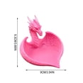 thumbnail image 3 of Dragon-Shaped Candy Dish ,Flying-Dragon Resin Statues Bowl,Halloween Gothic Decoration for Home Office Decor Servers 3.66*3.54IN Pink, 3 of 6