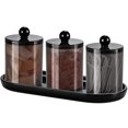 thumbnail image 1 of Set de baño Qtip Holder SheeChung life, 4 piezas con bandeja negra, 1 of 7