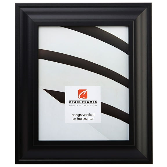 Craig Frames Contemporary Upscale, 5x7 inch Picture Frame, Traditional Black