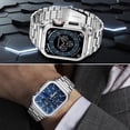 thumbnail image 2 of ALMNVO Stainless Steel Watch Band with Case Compatible with Apple Watch Series 9 8 745mm 41mm / Ultra 49mm / 6 5 4 SE 44mm 40mm, Rugged Strap with Metal Protective Bumper Cover for iWatch Band Men, 2 of 6