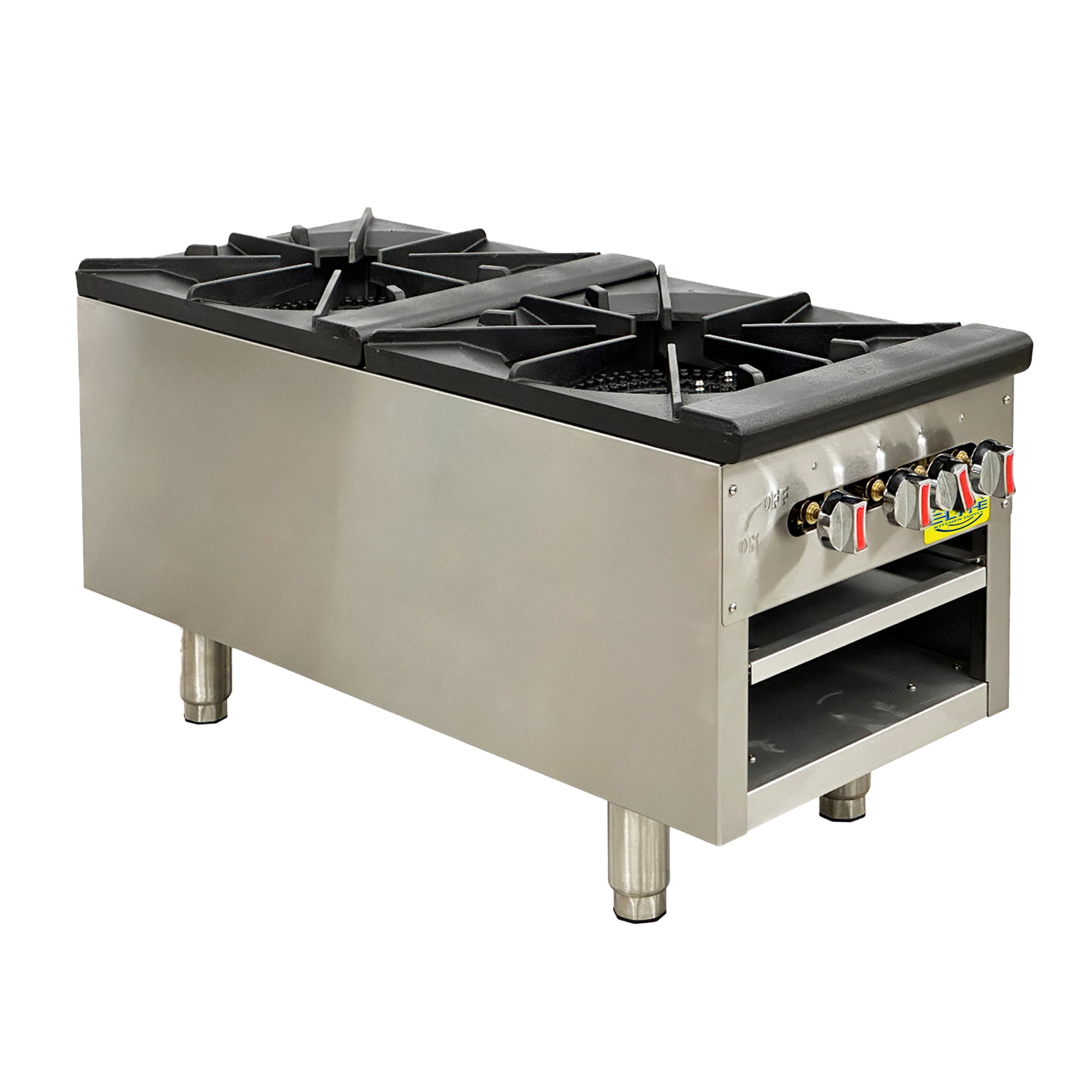 18 in. Commercial Double Hole Stock Pot Range 152,000 BTU