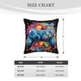 thumbnail image 4 of DouZhe Velvet Decorative Throw Pillow Covers Set of 2, Soft Square Cushion Cover with Invisible Zipper Cartoon Funny Game Controller Printing, 18"x18", 4 of 7