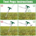 thumbnail image 3 of Loccmat 20 Pcs Metal Tent Stakes Heavy Duty,10 inch Camping Stakes Tent Pegs with 4x10ft Ropes,Galvanized Non-Rust Camping Tent Stakes,Pop Up Canopy Stakes,Tent Spikes for Outdoor Camping,Green, 3 of 7