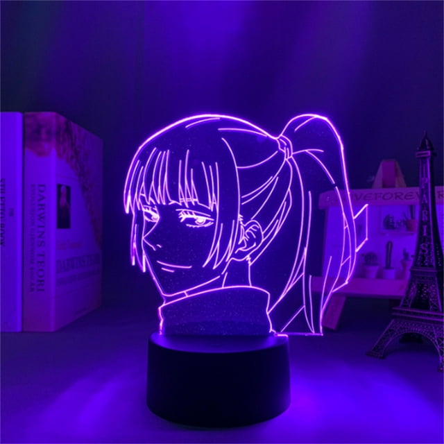 Luz nocturna LED 3D Jujutsus Kaisens Rukappus que cambia de color