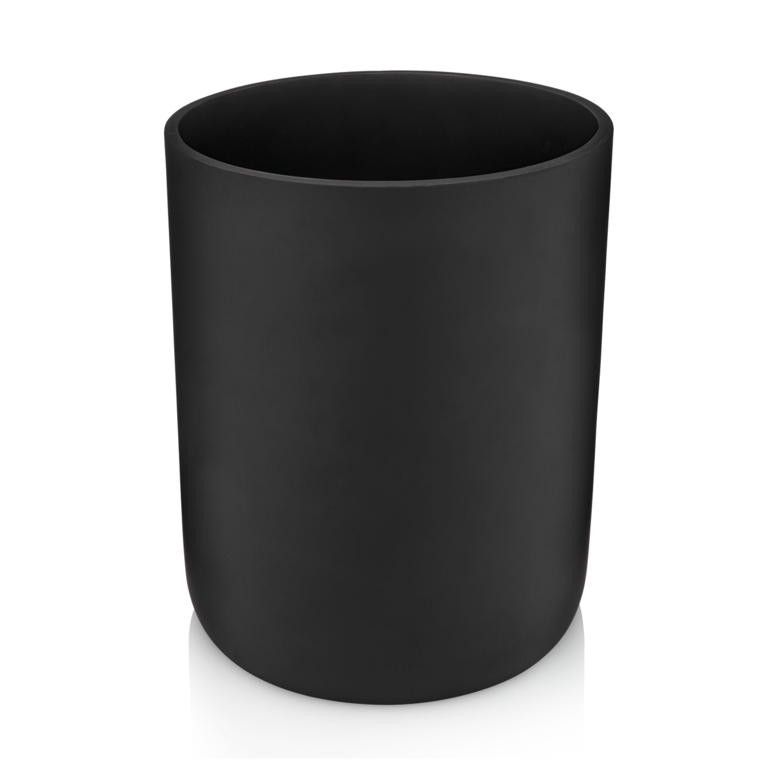 Essentra Home Matte Black Wastebasket Recycling Bin for Office, Trash