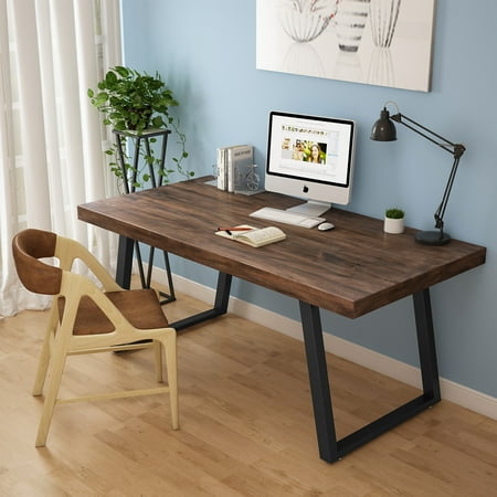 Tribesigns 55 Rustic Solid Wood Computer Desk With Reclaimed Look Tribesigns 55 Rustic Solid Wood Computer Desk With Reclaimed Look Vintage Home Office