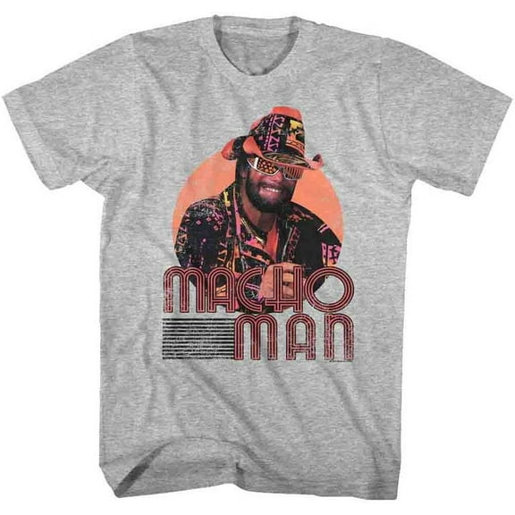 Macho Man Mackin And Smackin Gray Heather Adult T-Shirt 4Xl