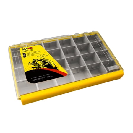 Fishing Tackle Box Lures Organizers Clear Lid Tray Box Lures Storage Box with Removable Dividers Portable Storage Tray