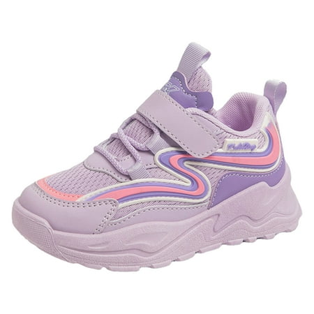 eileial Kids Lightweight Slip On Running Shoes Canvas High Top Sneakers Kids Walking Shoes Purple 13.5