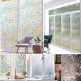 thumbnail image 4 of Window Privacy Film Static Window Clings Vinyl 3D Window Decals Window Stickers Rainbow Window Film for Glass Door Heat Control Anti UV for Home Bathroom Removable 17.7 x 78.7 Inches, 4 of 8