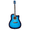 Blue | 41 inch, variant on Hassch 30-inch Beginner Acoustic Guitar with Gig Bag and Strap, Starter Kit with Strings, Tuner, Picks and Strings, Matte Black