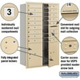 thumbnail image 2 of Salsbury Industries Recessed USPS 19 Door Front Load 4C Horizontal Mail Center with 1 Parcel Locker, 2 of 5