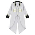 thumbnail image 3 of Yhong Garçons Filles Corset Renaissance Veste Queue-de-Pie Médiévale Smoking Long Steampunk Blanc 10, 3 of 5