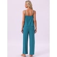 thumbnail image 4 of DARING DIVA Women's Cami Tank Top and Pants Pleated Pajama Sets with Pockets L Blue, 4 of 6