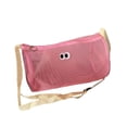 thumbnail image 3 of Bolsa de maquillaje de malla, bolsa de viaje, bonita, multiusos, transpirable, portátil, de nailon, organizador de artículos de tocador para el hogar, Rosa, 3 of 8