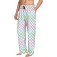 thumbnail image 6 of Naloa Colorful Checkerboard Pajama Pants Men, PJ Bottoms, Sleep & Lounge Pants-Small, 6 of 6