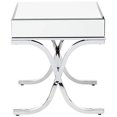 thumbnail image 3 of ACME Yuri Square Mirror Top Metal Tube End Table in Chrome, 3 of 5