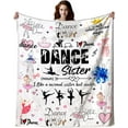 thumbnail image 2 of Dance Blanket Lightweight Dance Gifts Throw Blanket for Girls Teens Teachers Ballerina On Christmas Birthday Thanksgivings 50"X40", 2 of 6