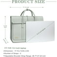 thumbnail image 5 of MOSISO Laptop Bag for Women, 17 inch PU Leather Laptop Shoulder Bags Convertible Backpack, 17.3 inch Messenger Bags Casual Handbag Work Briefcase Travel Computer Bag with Bowknot,Sage Green, 5 of 7