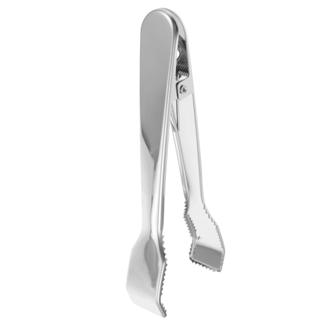 WRITWAA 1Ud Pinza Para Y Hielo De Acero Inoxidable Con Antideslizante Plateada