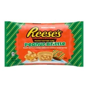REESE'S, Miniatures Peanut Brittle Flavored Creme with Crunchy Peanut Butter Cups Candy, Holiday, 9 oz, Bag