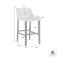 thumbnail image 5 of Fauna Modern Transitional Wood Bar Height Kitchen Bar Stool in Amber Glow Finish with White Boucle Fabric Upholstered Seat - Set of 4, 5 of 5