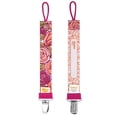 thumbnail image 2 of Universal Pacifier Clip - Ulubulu - Mauve Rose, 2 of 3