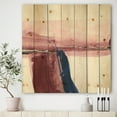 thumbnail image 2 of Designart 'Patch of Dirty Pink I' Shabby Chic Print on Natural Pine Wood, 2 of 3