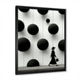 thumbnail image 2 of Designart "Black and White Minimalist Woman" Inspirational Framed Wall Art - Glam Black Fashion Entryway Framed Wall Art Print, 2 of 6