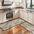 thumbnail image 3 of Kitchen Rugs Sets Of 2,Red Mushroom Berry Leaf Beige Pattern Anti Fatigue Kitchen Mat Rugs Non Slip Washable,Decorative Kitchen Floor Mats for Kitchen,Sink,Laundry,17"x47"+17"x47", 3 of 5