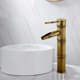 thumbnail image 3 of Grifo para lavabo, diseño en forma de bambú, acabado en bronce antiguo, grifo de acero inoxidable seguro y duradero para baño, lavabo, oficina (14,2 largo x 7,1 ancho x 2,8 alto), 3 of 5