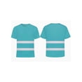 thumbnail image 3 of Miutii Men Hi Vis T-Shirt High Viz Visibility Short Sleeve Safety Tops Work Reflective Shirt Sky Blue 3XL, 3 of 5